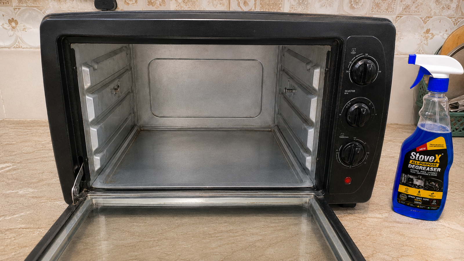 Oven filter after cleaning with StoveX